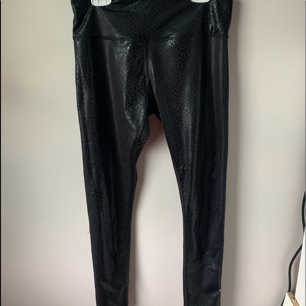 Black Snakeskin Leggings